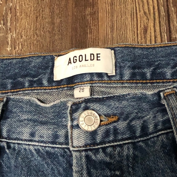 Agolde Jeans Women's 28 Wyman Low Rise Vintage Straight Leg Button Fly in Vision - Picture 2 of 6